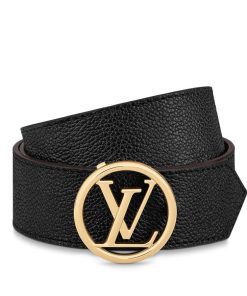 Donna Louis Vuitton Cinture | Cintura Lv Circle 35 Mm Reversibile Nero