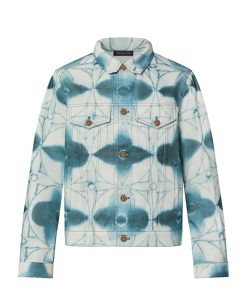 Uomo Louis Vuitton Capispalla E Cappotti | Giacca In Denim Con Motivo Monogram Shibori Stampato