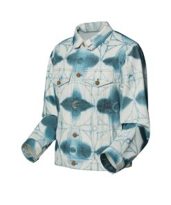 Uomo Louis Vuitton Capispalla E Cappotti | Giacca In Denim Con Motivo Monogram Shibori Stampato