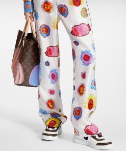 Donna Louis Vuitton Pantaloni | Lv X Yk Pantaloni Morbidi Con Motivo Faces