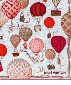 Donna Louis Vuitton Foulard In Seta E Bandeaux | Foulard Up And Away 90 Rouge