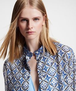 Donna Louis Vuitton Abiti | Abito-Camicia Lungo Con Motivo Monogram Flower Tile