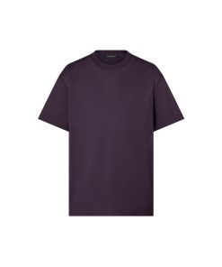 Uomo Louis Vuitton T-Shirt E Polo | T-Shirt In Cotone Con Iniziali Lv Impresse Viola