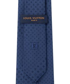 Uomo Louis Vuitton Cravatte E Fazzoletti Da Taschino | Cravatta Mixed Monogram Blu Marine