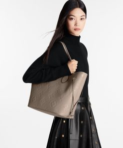 Donna Louis Vuitton Selezione Di Borse In Pelle | Neverfull Mm Grigio Tortora