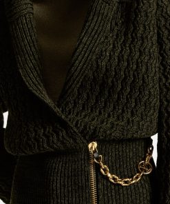 Donna Louis Vuitton Cappotti E Giacche | Cardigan Con Collo A Scialle E Catenella Con Iniziali Lv