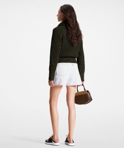 Donna Louis Vuitton Cappotti E Giacche | Cardigan Con Collo A Scialle E Catenella Con Iniziali Lv