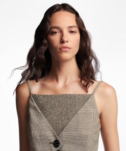 Donna Louis Vuitton Abiti | Abito Bimateriale A Trapezio