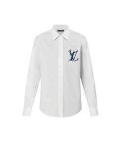 Uomo Louis Vuitton Camicie | Camicia A Maniche Lunghe In Cotone