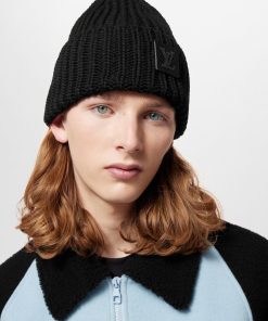 Uomo Louis Vuitton Cappelli E Guanti | Berretto Epi Nero