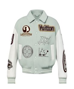 Uomo Louis Vuitton Capispalla E Cappotti | Giubbotto Varsity In Pelle