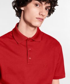 Uomo Louis Vuitton T-Shirt E Polo | Polo Classica A Maniche Corte In Pique Rosso