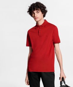 Uomo Louis Vuitton T-Shirt E Polo | Polo Classica A Maniche Corte In Pique Rosso