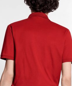 Uomo Louis Vuitton T-Shirt E Polo | Polo Classica A Maniche Corte In Pique Rosso