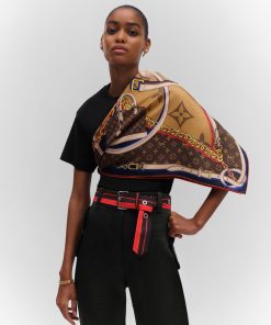 Donna Louis Vuitton Foulard In Seta E Bandeaux | Foulard Tribute To 90