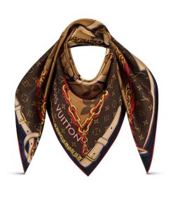 Donna Louis Vuitton Foulard In Seta E Bandeaux | Foulard Tribute To 90