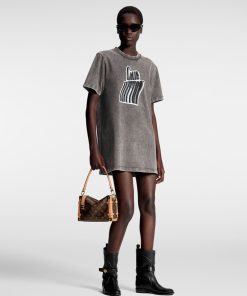 Donna Louis Vuitton Abiti | Abito T-Shirt Con Firma Lv Grafica