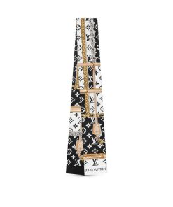 Donna Louis Vuitton Foulard In Seta E Bandeaux | Bandeau Monogram Confidential Nero