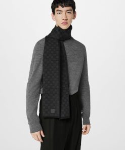 Uomo Louis Vuitton Sciarpe | Sciarpa Neo Petit Damier Anthracite