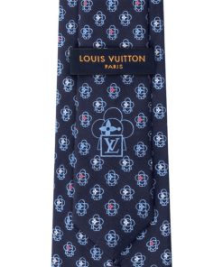 Uomo Louis Vuitton Cravatte E Fazzoletti Da Taschino | Cravatta Vivienne All Over Bleu Ocean