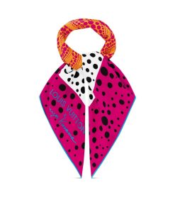 Donna Louis Vuitton Foulard In Seta E Bandeaux | Lv X Yk Foulard Pumpkin 90 Fucsia