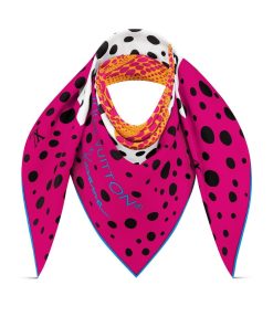 Donna Louis Vuitton Foulard In Seta E Bandeaux | Lv X Yk Foulard Pumpkin 90 Fucsia