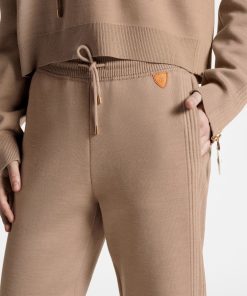 Donna Louis Vuitton Maglieria | Pantaloni Da Jogging In Misto Lana E Seta