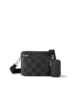 Uomo Louis Vuitton Collezione Damier | Borsa Messenger Trio