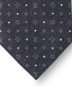 Uomo Louis Vuitton Cravatte E Fazzoletti Da Taschino | Cravatta Dots On Mng Grigio