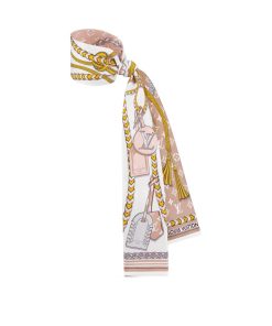 Donna Louis Vuitton Foulard In Seta E Bandeaux | Bandeau Mix And Straps Rose Clair