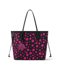 Donna Louis Vuitton Totes | Lv X Yk Neverfull Mm Noir Fuchsia