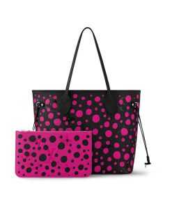 Donna Louis Vuitton Totes | Lv X Yk Neverfull Mm Noir Fuchsia