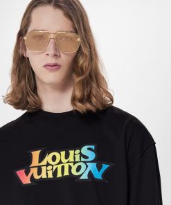 Uomo Louis Vuitton T-Shirt E Polo | T-Shirt A Maniche Lunghe Con Motivo Lv Fade Stampato