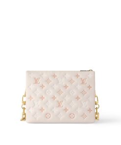 Donna Louis Vuitton Borse Con Catenella E Clutches | Borsa Coussin Pm Crema