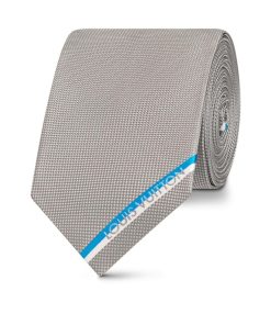 Uomo Louis Vuitton Cravatte E Fazzoletti Da Taschino | Cravatta Lv Bottom Stripes Gris Clair