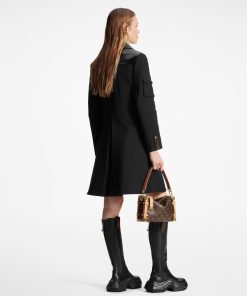 Donna Louis Vuitton Cappotti E Giacche | Cappotto Con Dettagli In Pelle E Bottoni A Pressione