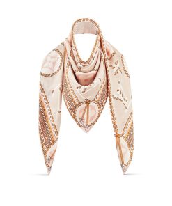 Donna Louis Vuitton Scialli E Stole | Scialle Stampato Con Motivo Braided Monogram Beige