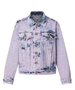 Uomo Louis Vuitton Capispalla E Cappotti | Giacca In Denim Con Motivo Monogram E Dettagli Sfrangiati Boyhood