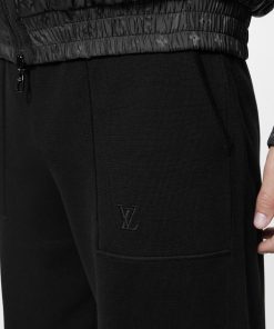 Uomo Louis Vuitton Pantaloni | Pantaloni Da Jogging Ibridi In Nylon Noir