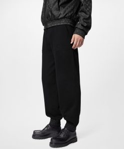 Uomo Louis Vuitton Pantaloni | Pantaloni Da Jogging Ibridi In Nylon Noir