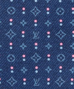 Uomo Louis Vuitton Cravatte E Fazzoletti Da Taschino | Cravatta Monogram Double Dots Blu Marine