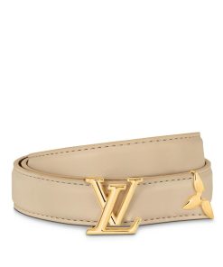 Donna Louis Vuitton Cinture | Cintura Pretty Lv 20 Mm Reversibile Crema