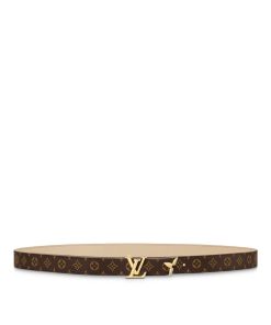 Donna Louis Vuitton Cinture | Cintura Pretty Lv 20 Mm Reversibile Crema