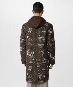 Uomo Louis Vuitton Capispalla E Cappotti | Cappotto Monopetto In Cotone Tecnico Reversibile