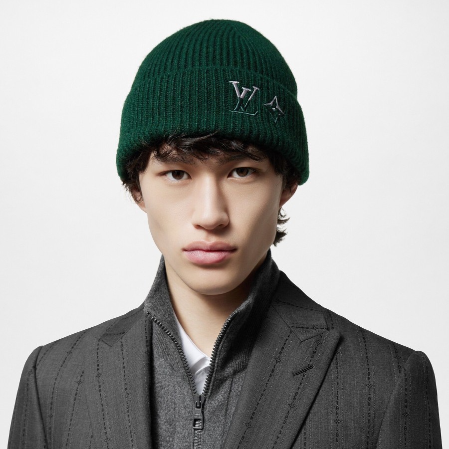 Uomo Louis Vuitton Cappelli E Guanti | Berretto Lv Dual Verde Fonce