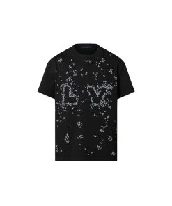 Uomo Louis Vuitton T-Shirt E Polo | T-Shirt Con Firme Lv Spread Ricamate