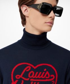 Uomo Louis Vuitton Maglieria E Felpe | Dolcevita Con Motivo Heart A Intarsio