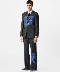 Uomo Louis Vuitton Blazer E Giacche | Lv X Yk Giacca Sartoriale Con Motivo Psychedelic Flower