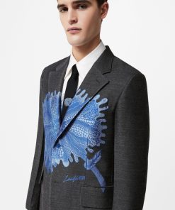 Uomo Louis Vuitton Blazer E Giacche | Lv X Yk Giacca Sartoriale Con Motivo Psychedelic Flower