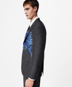 Uomo Louis Vuitton Blazer E Giacche | Lv X Yk Giacca Sartoriale Con Motivo Psychedelic Flower